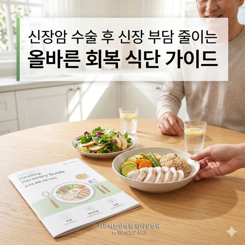 신장암 수술 후 신장 부담 줄이는 올바른 회복 식단 가이드