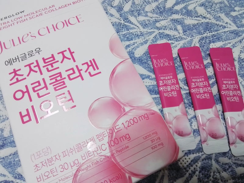 에버글로우 초저분자 어린콜라겐 비오틴 초저분자 피쉬콜라겐 펩타이드 비오틴 비타민C 60g