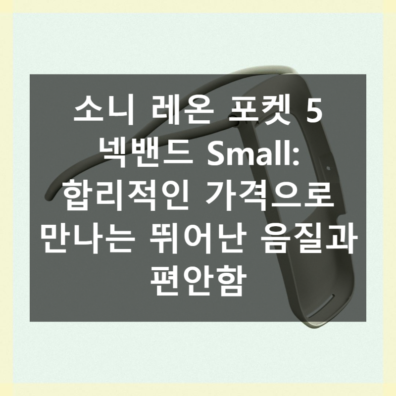 소니 레온 포켓 5 넥밴드 Small 가격 체감 만족도