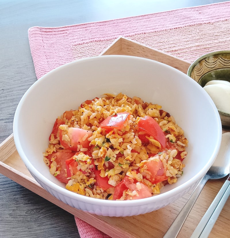 토마토계란볶음밥 레시피 아침에 먹는 토마토 달걀 볶음밥 종류