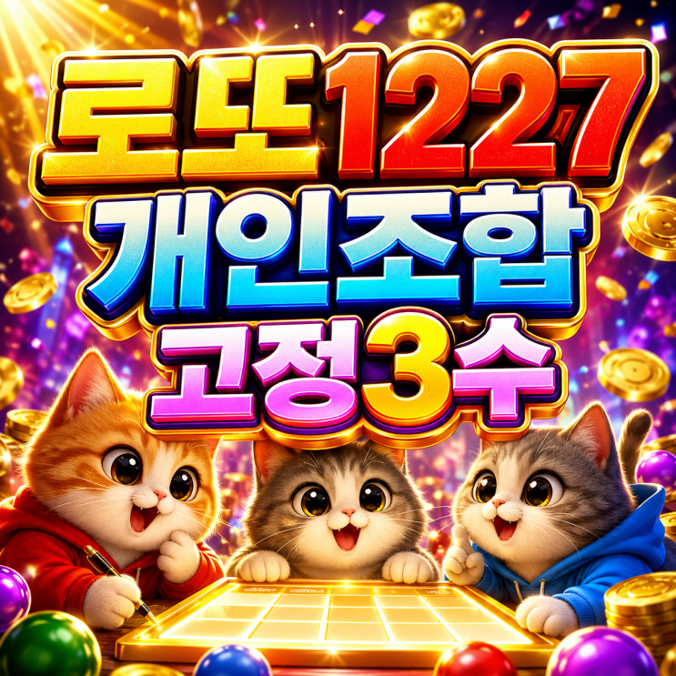  2026 로또 1227회 해외로또, 개인조합, 고정3수, 쫄망 VS 대박 운명은?