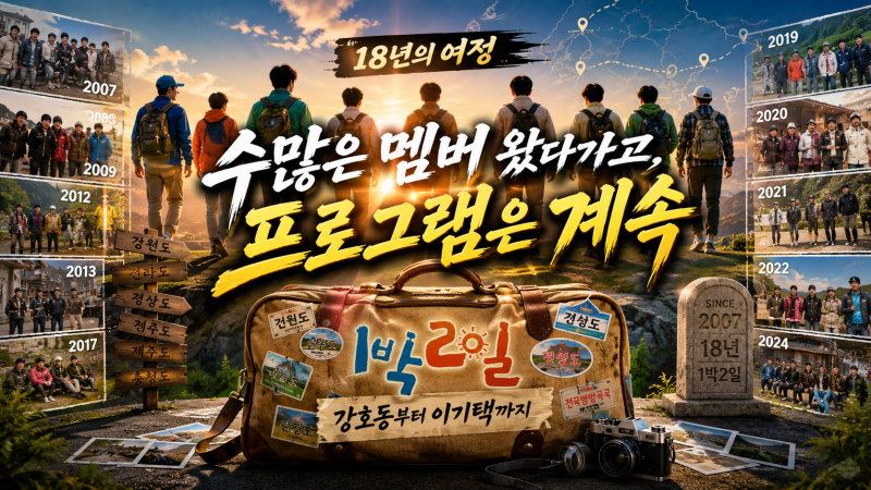 1박2일 18년 역사 총정리, 강호동부터 이기택까지 멤버 교체의 모든 순간과 김종민만 남은 변....