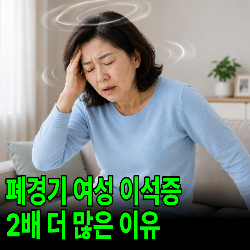 한가인도 앓는 이석증, 폐경기 여성이 2배 더 많은 이유