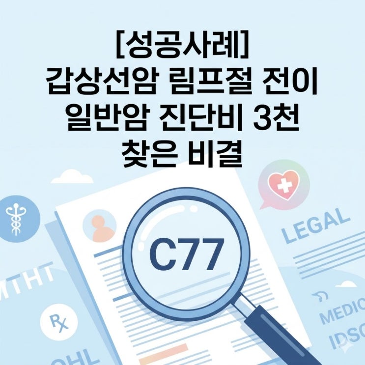  우체국보험 갑상선 림프절 전이, 일반암 진단비 3천만 원 찾은 비결