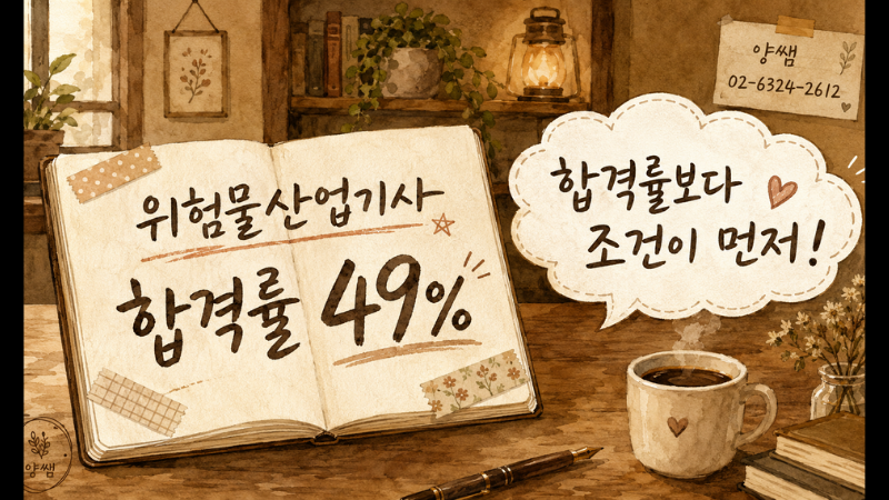 위험물산업기사 합격률 높아 보여도 조건이 먼저입니다