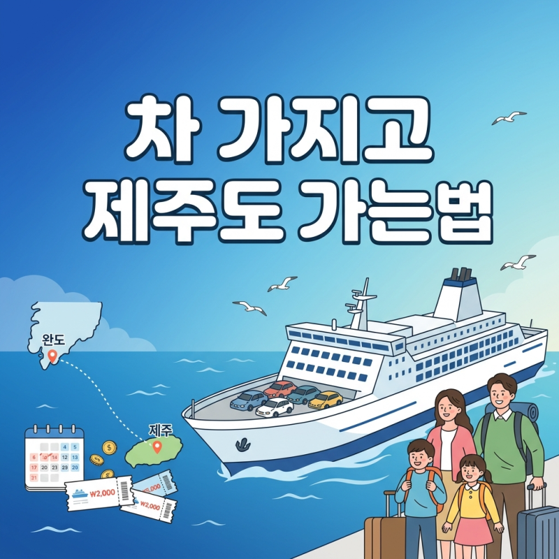 차 가지고 제주도 가는 방법 완벽 가이드 | 완도 배편 예약·가격·소요시간 총정리