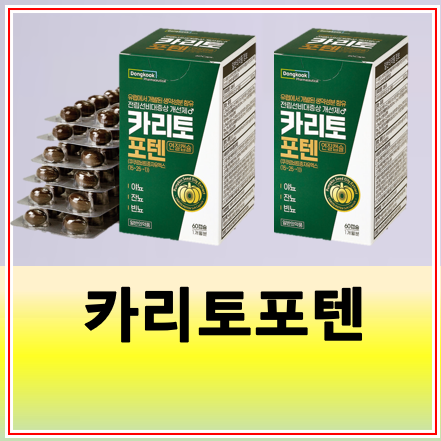카리토포텐 성분 효능 복용법 가격 주의사항