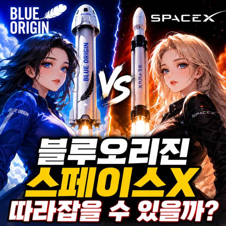  블루오리진이 스페이스X를 따라잡을 수 있을까