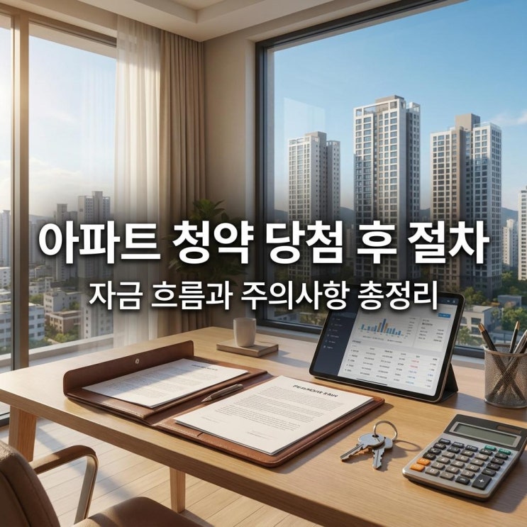  아파트 청약 당첨 후 절차 자금 흐름과 주의사항 총정리
