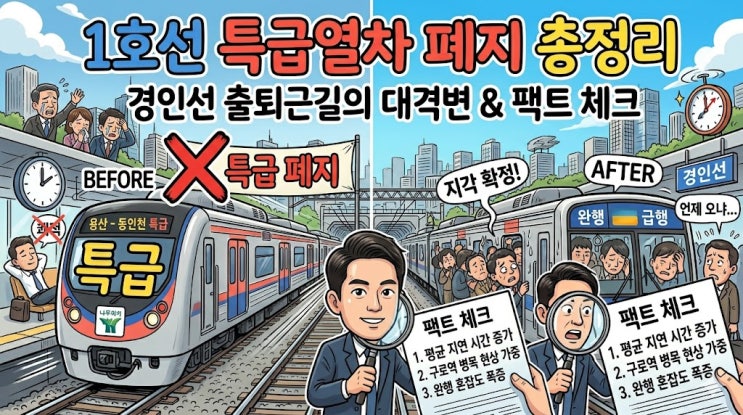  1호선 특급열차 폐지 총정리, 경인선 출퇴근길의 대격변과 팩트 체크