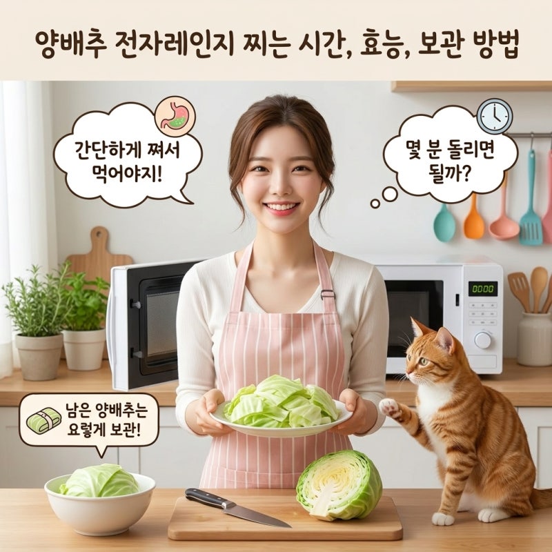 전자렌지 양배추 찌는 시간, 양배추 효능과 보관하는 법