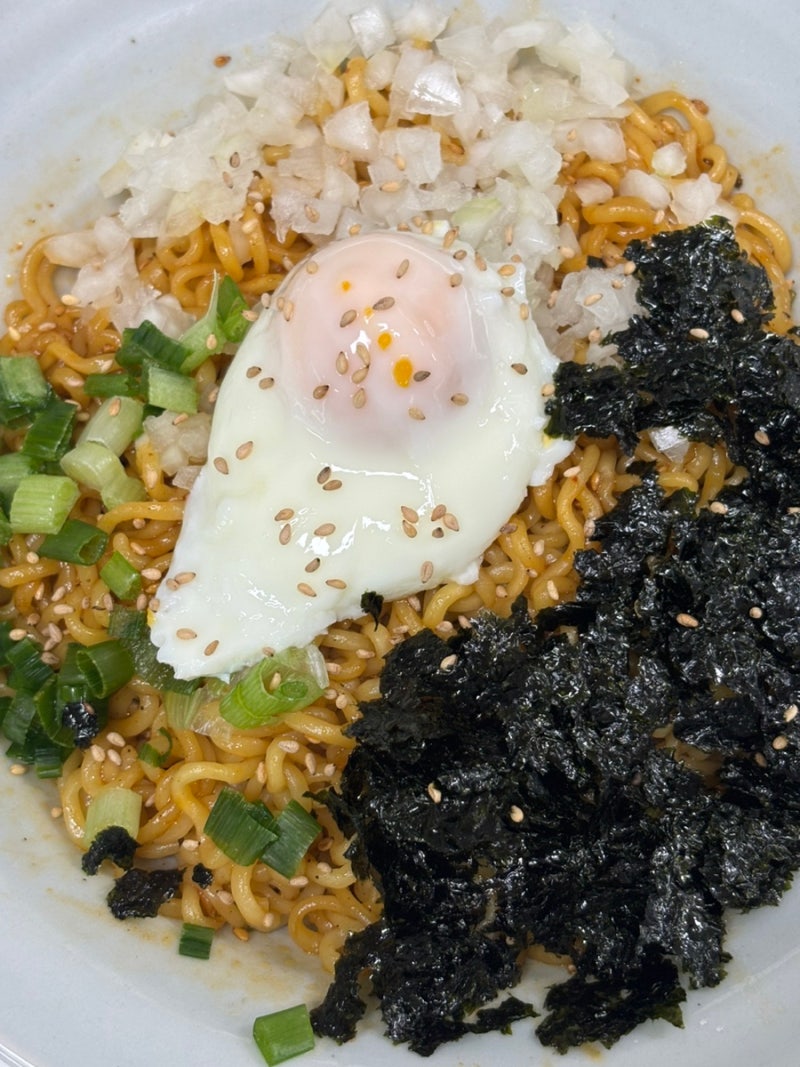 신라면으로 아부라소바 만들기 초간단 비빔라면 레시피