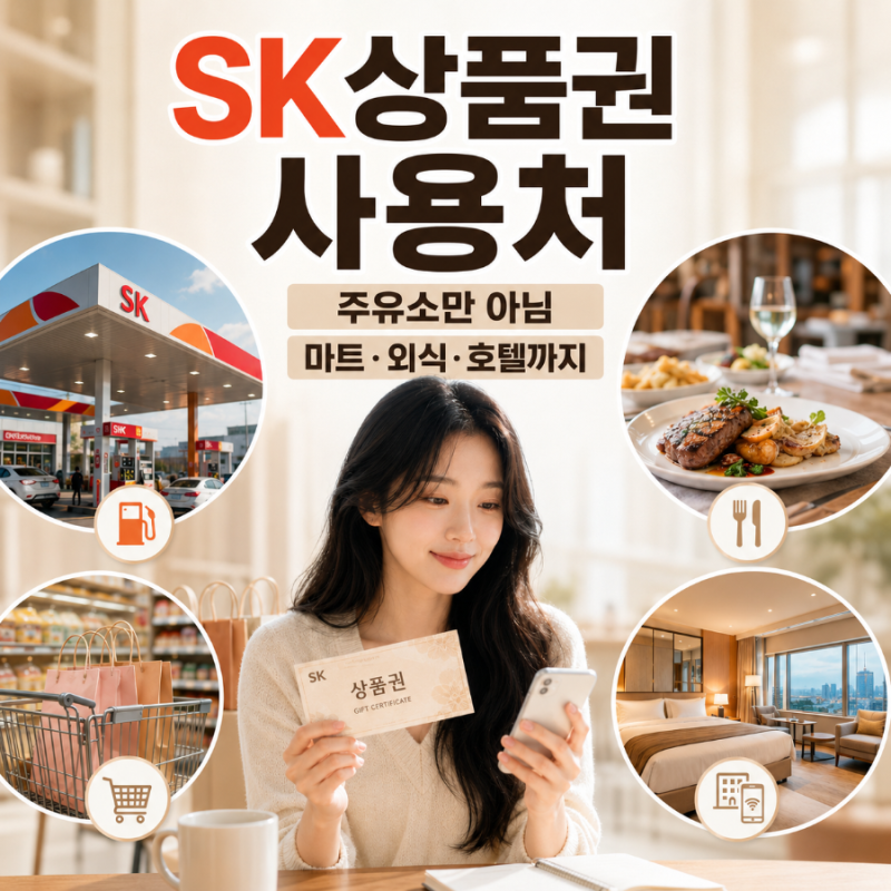 SK상품권 사용처 백화점, 아울렛까지
