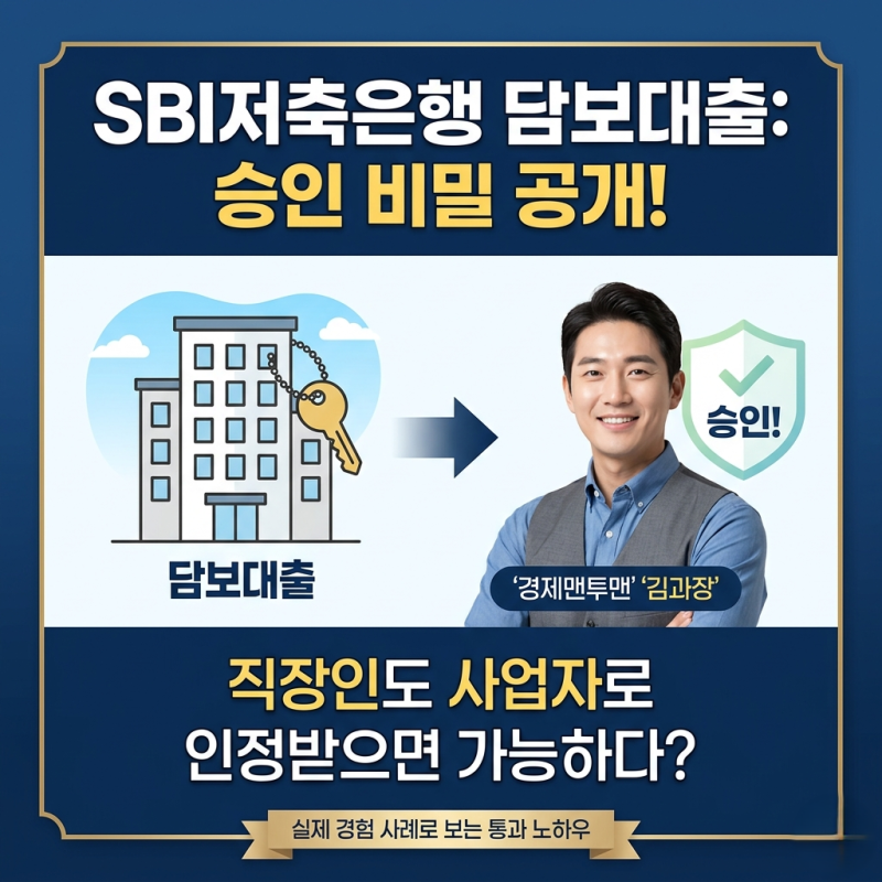 SBI저축은행 담보대출 승인이 어렵다는데 어떻게 통과했나