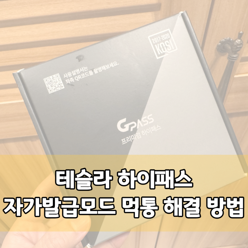 테슬라 모델Y 전기차 하이패스 셀프 등록 성공기, 자기발급모드 오류 원인은 이것!