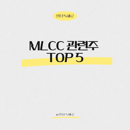  '전자 산업의 쌀' MLCC 관련주 TOP 5에 대해 알아보자