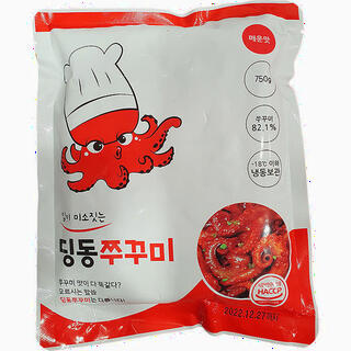  딩동쿡 매운 중독 쭈꾸미 볶음 500g 750g - 캠핑 필수 아이템