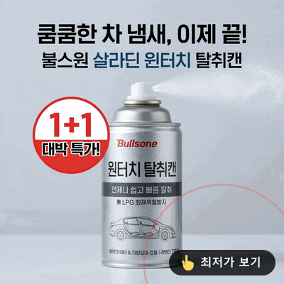  불스원 살라딘 원터치 탈취캔, 1+1 기회? 내 차 꿉꿉한 냄새 종결 후기!