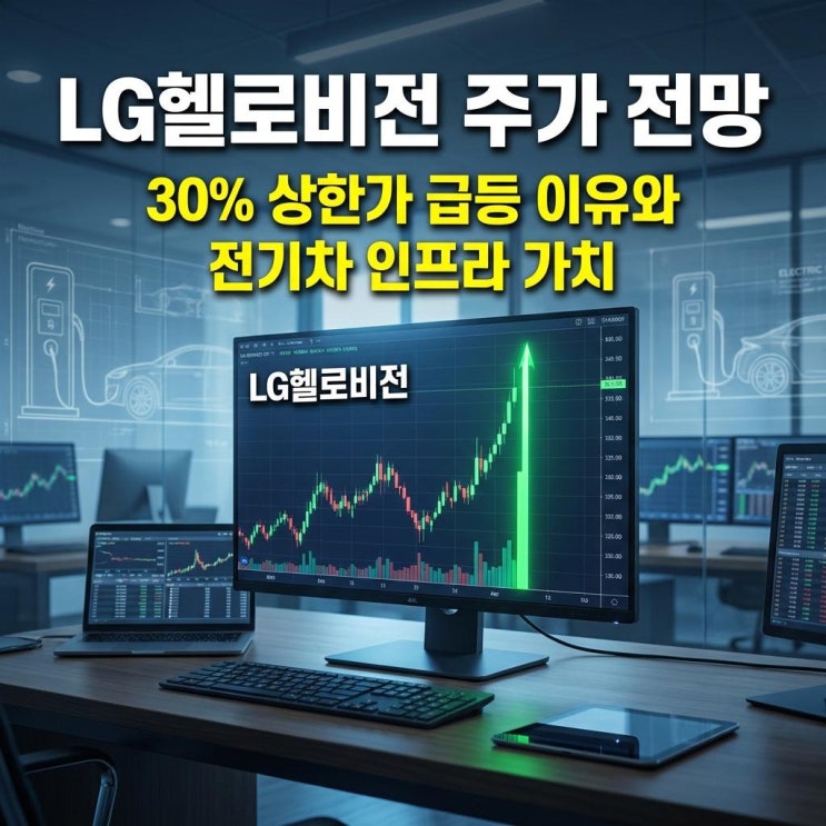  LG헬로비전 주가 전망 30% 상한가 급등 이유와 전기차 인프라 가치