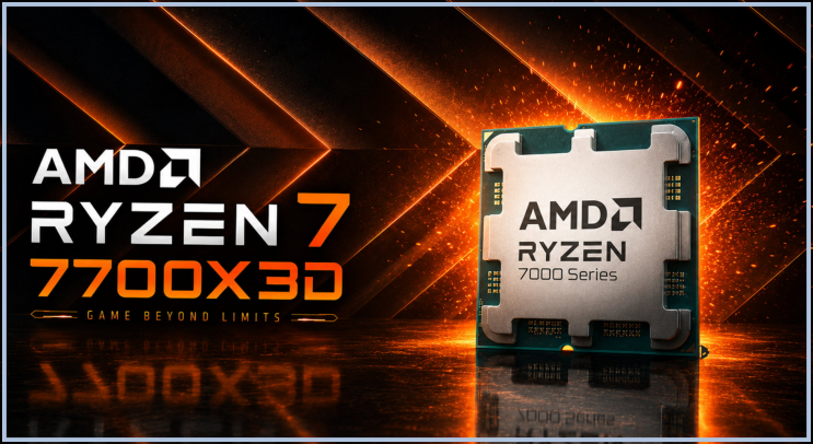  AMD, 3D V-Cache 탑재 라이젠 7 7700X3D 출시