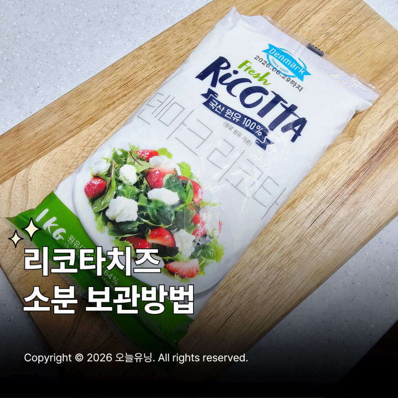 리코타치즈 냉동 보관 소분 하는법