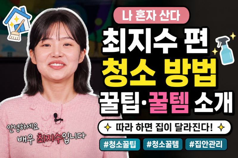 나혼자산다 최지수 청소 꿀팁 총정리! 실제 사용한 꿀템은?