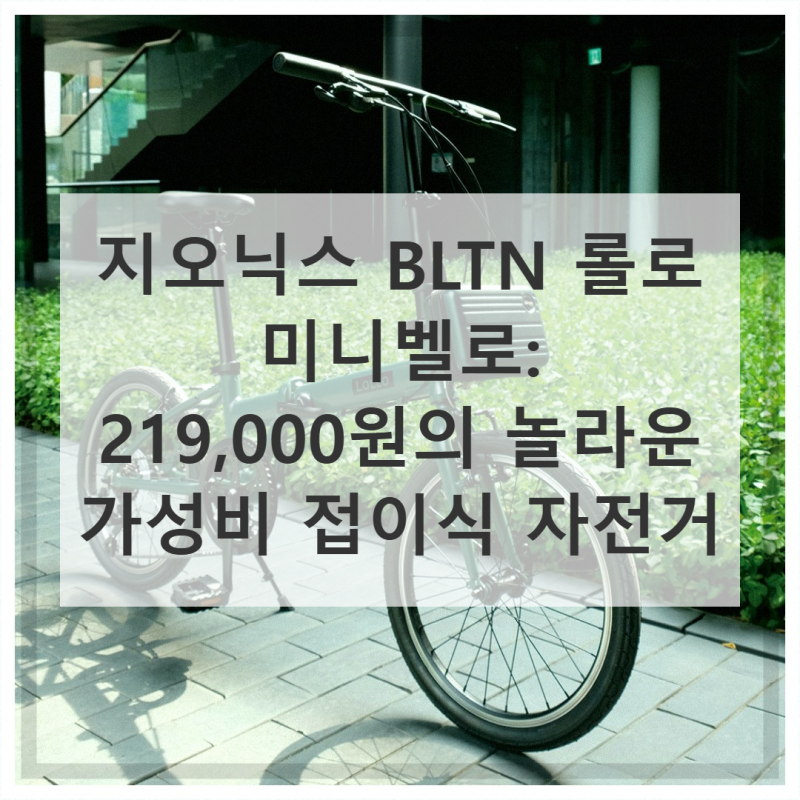 접이식 자전거, 지오닉스 BLTN 롤로 가성비 끝판왕!