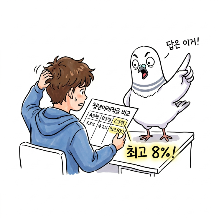 "우대금리 최고 8%"<b>청년미래적금</b> 취급은행 별 조건 비교해보니