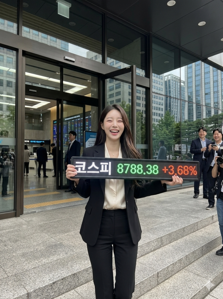  코스피 상장사 전체 시가총액도 7,000조 돌파. 삼성전자 10% 대상승 시총 2천조 돌파.