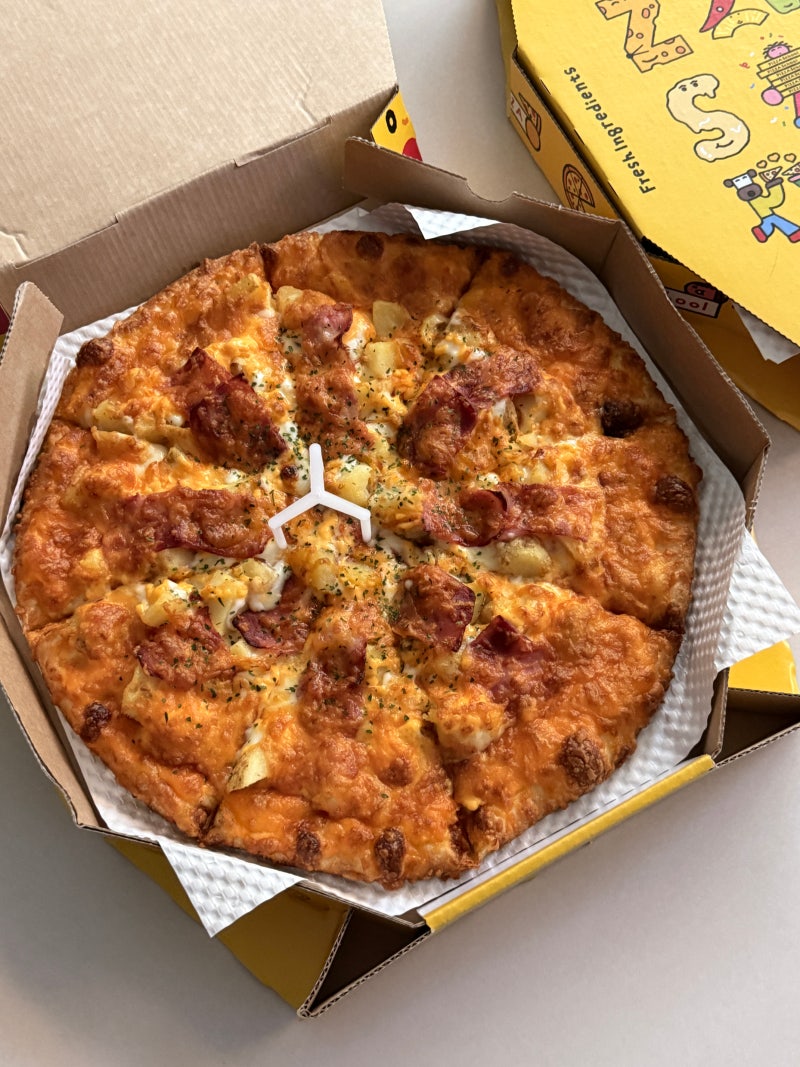 피자스쿨 오지치즈피자 칼로리 가격 정리! 고구마피자 조합 후기