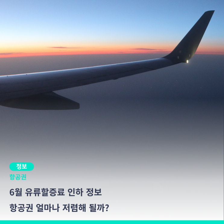  유류할증료 인하, 여름휴가 항공권 지금 발권해야하는 이유
