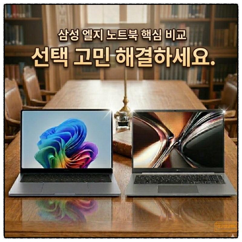 삼성 갤럭시북 엘지 그램 노트북 비교 추천 대상