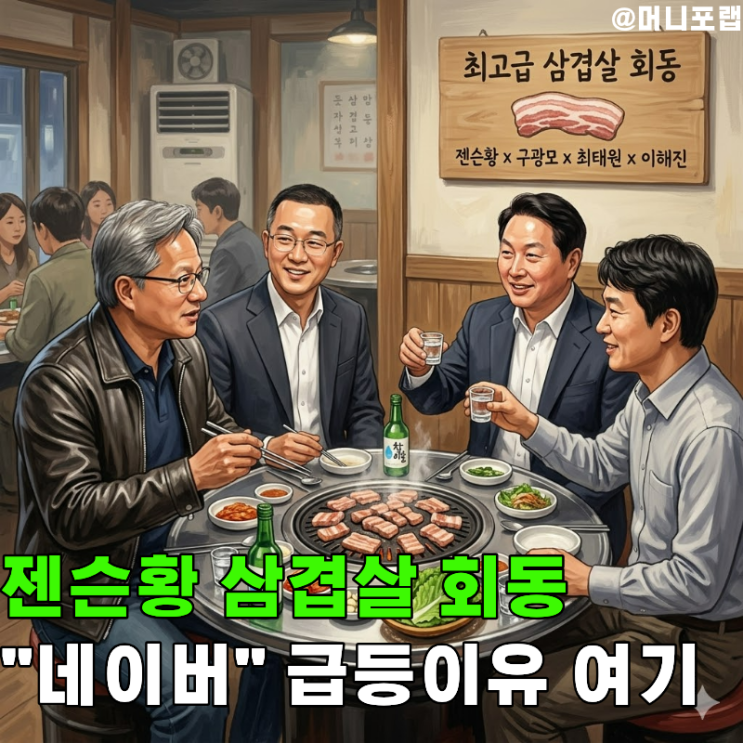  젠슨황 삼겹살회동 성수동 확정, 네이버주가 급등 이유 GTC에있다