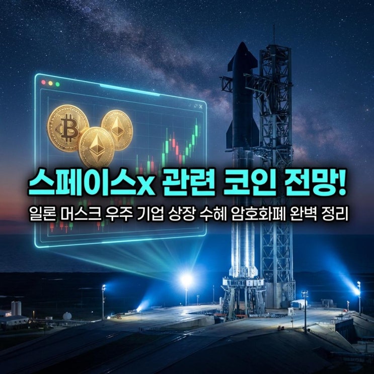  스페이스x 관련 코인 전망! 일론 머스크 우주 기업 상장 수혜 암호화폐 완벽 정리