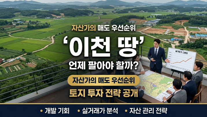  이천 토지, 부자들은 매각 결정을 이렇게 합니다