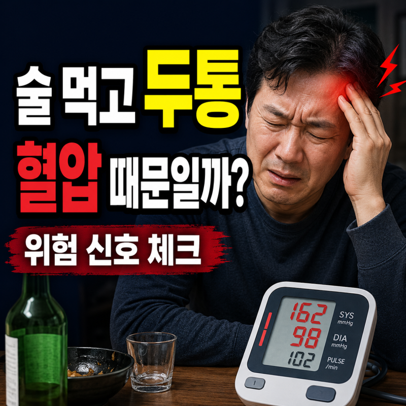 술 먹고 혈압 높아져 두통 심할 때, 그냥 숙취와 다른 신호 5가지