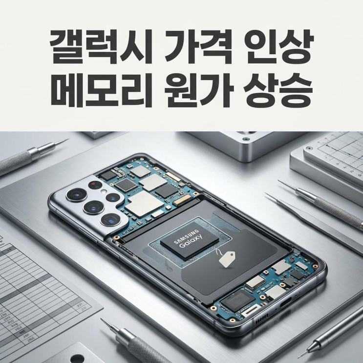  갤럭시 가격 인상 소식 메모리 원가 상승 이유