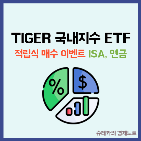  ISA 연금계좌 필수 "TIGER 국내대표지수 ETF" 적립식 매수 이벤트