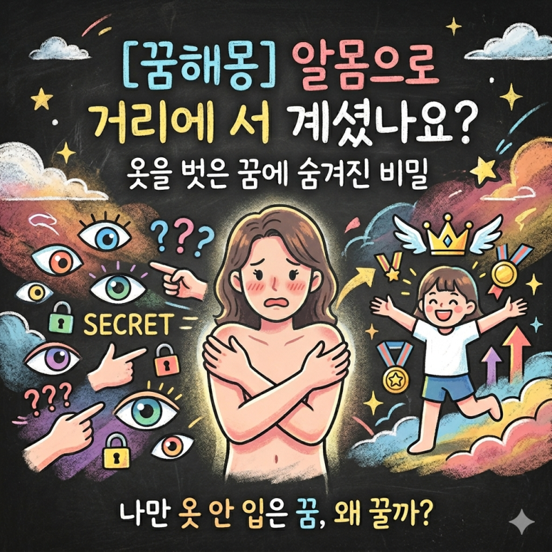꿈해몽: 알몸으로 거리에 서 계셨나요? 옷을 벗은 꿈에 숨겨진 사회적 불안과 해방감