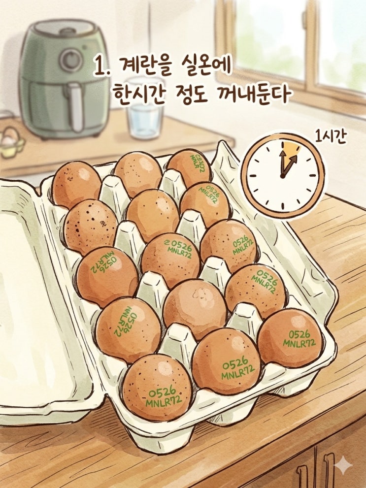  구운계란 만들기 with 에어프라이어(모던하우스 계란2구보관함 추천)