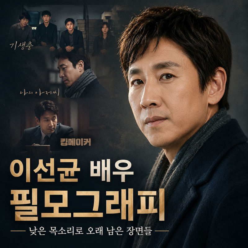 이선균 배우 필모그래피, 낮은 목소리로 오래 남은 장면들