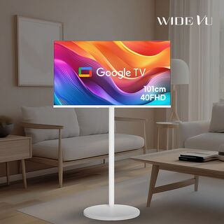  화이트에디션 구글스마트 TV - 거치대 자유로운 이동형