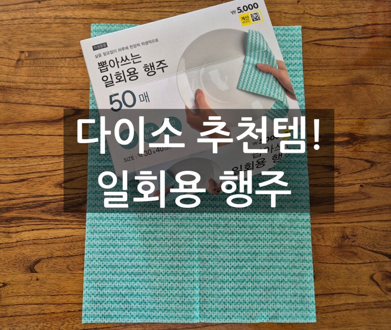 다이소 추천템! 일회용행주 직접 써본 후기 및 활용도는?