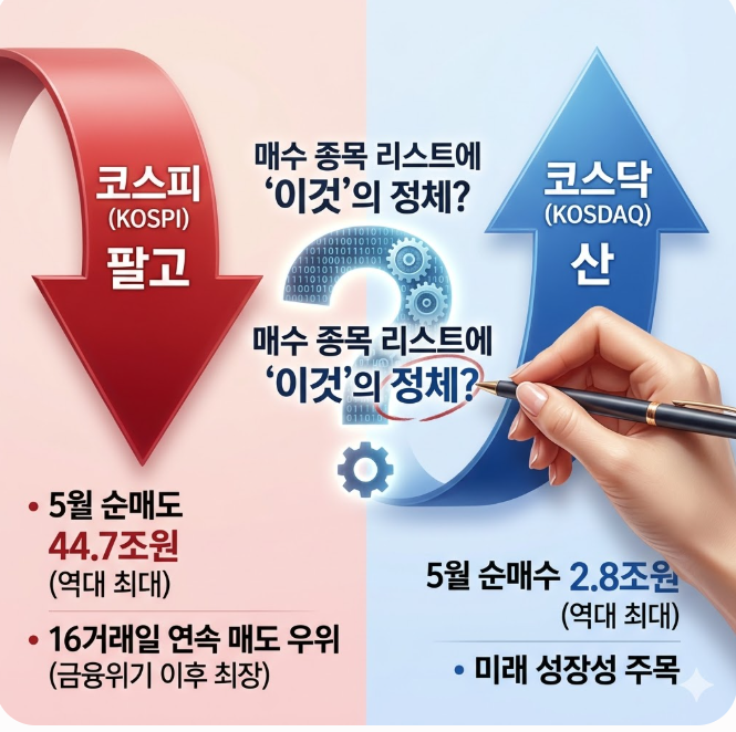  코스피 팔고 코스닥 산 외국인 매수 종목 리스트에 '이것'이 포함된 이유