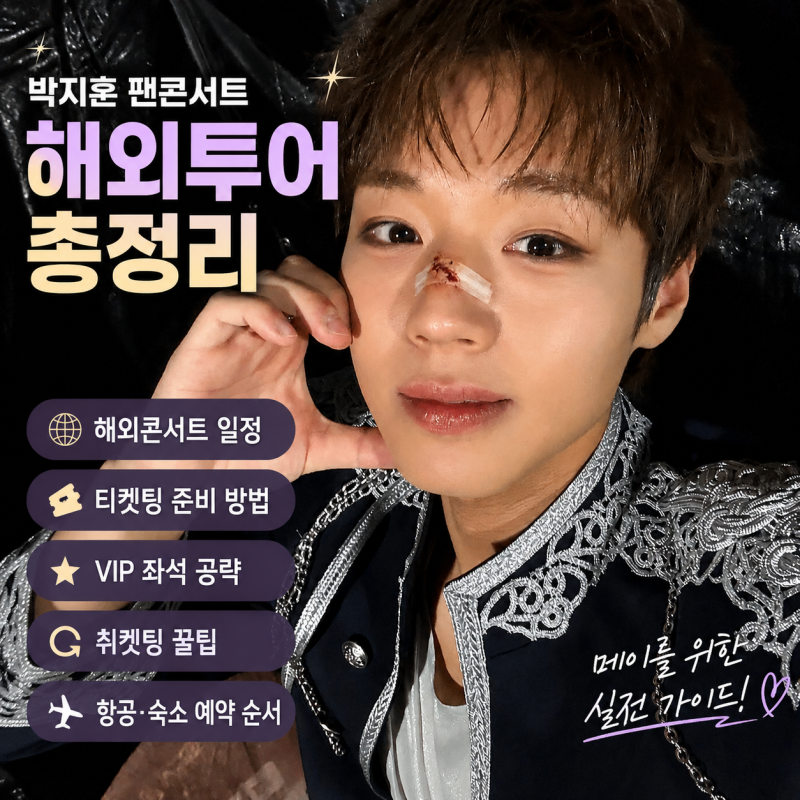 박지훈 팬콘서트 해외투어 일정 총정리｜ 티켓팅·취켓팅 준비 가이드