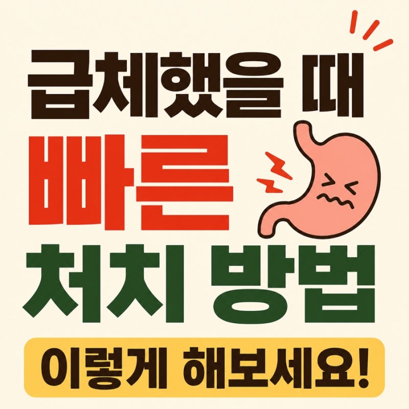 급체했을 때 빠른 처치 방법, 이렇게 해보세요!