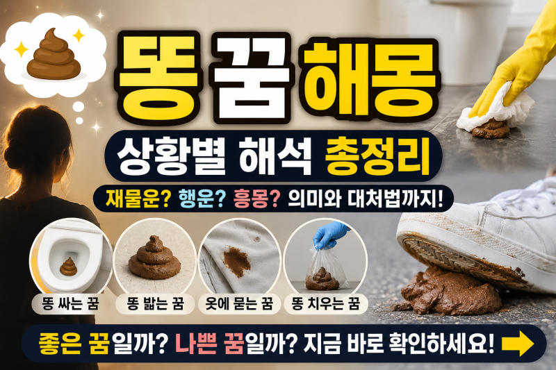 똥꿈 해몽 총정리, 다양한 상황별 의미