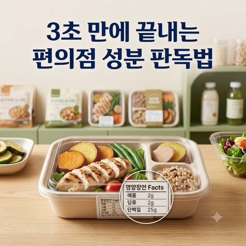 직장인 편의점 다이어트 메뉴 고를 때 당류 낮고 단백질 높은 조합은?