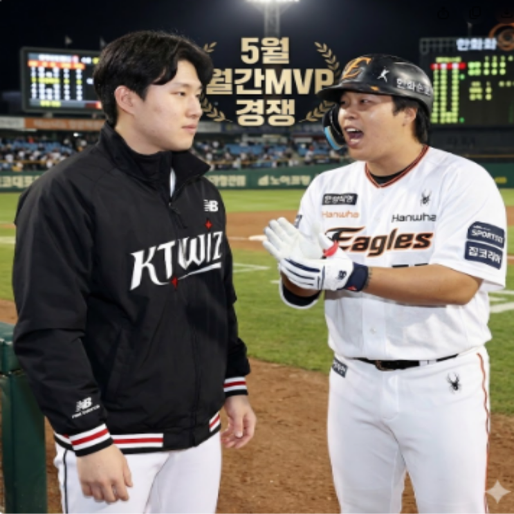 2026 KBO 5월 MVP 후보 10명을 소개합니다!! 강백호가 가장 유력한 가운데, 최원준-허인서-황동하 경쟁 체제로 보이는데..관건은 야구팬들의 투표라는 거!!