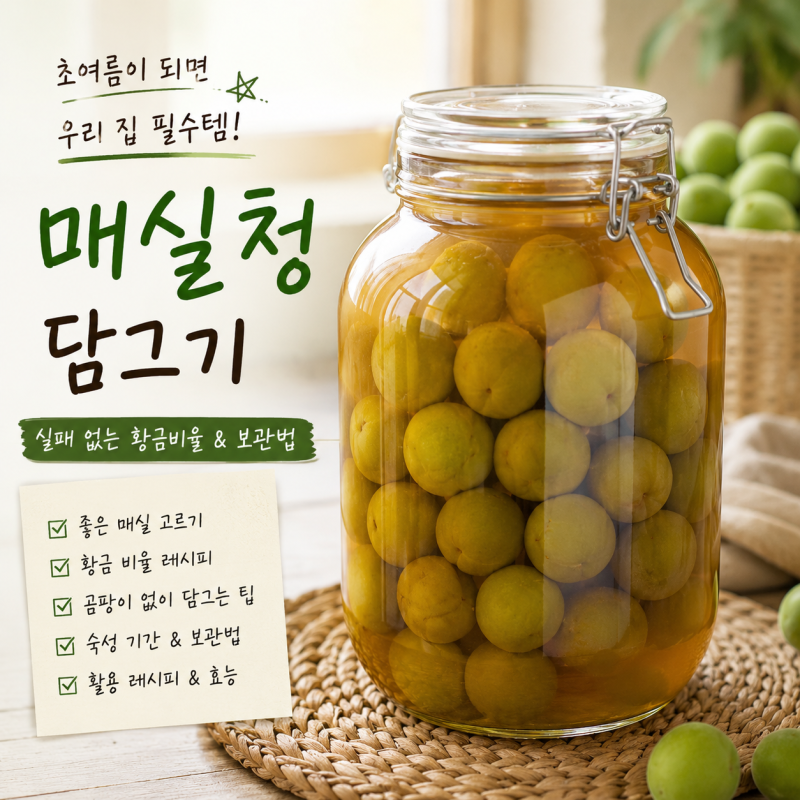 저당 매실청 담그는 방법｜설탕 줄여도 맛있게 만드는 비법